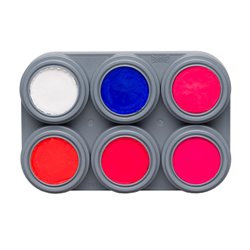 Pearl-Water Make-up-Palette mit 6 Farben